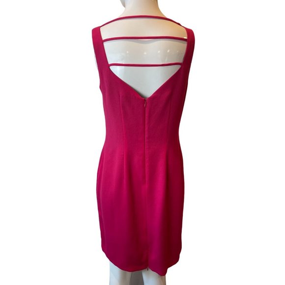 CDC Womens Sheath Mini Dress Strappy Back Boat Neck Sleeveless Pink Size 8 - Picture 3 of 7